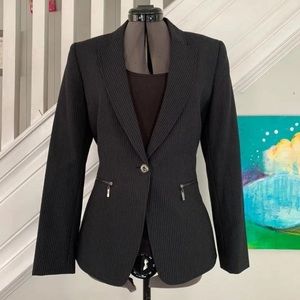 Tahari Subtle Pin Stipe Blazer